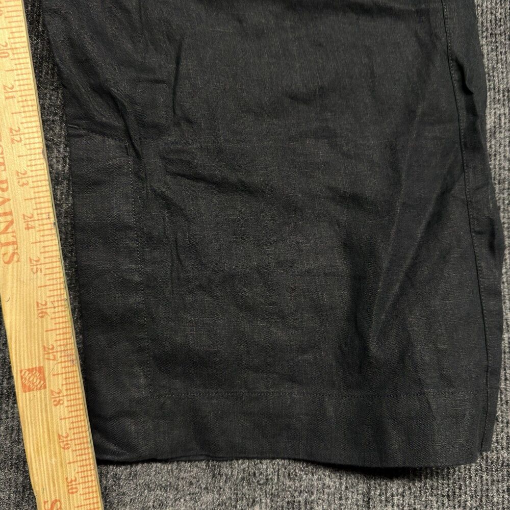 Athleta Black Straight-Leg Drawstring Pants with Front Slit - Picture 15 of 16